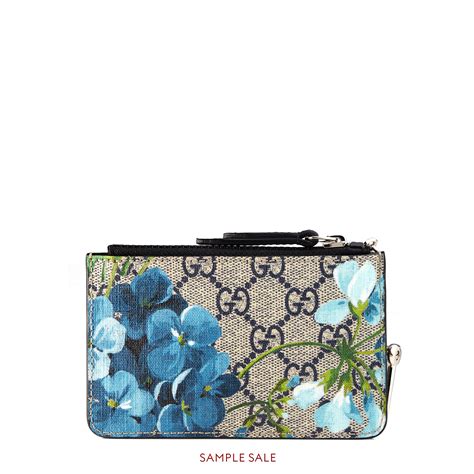 gucci pouch gg blooms blue|gucci blooms key pouch.